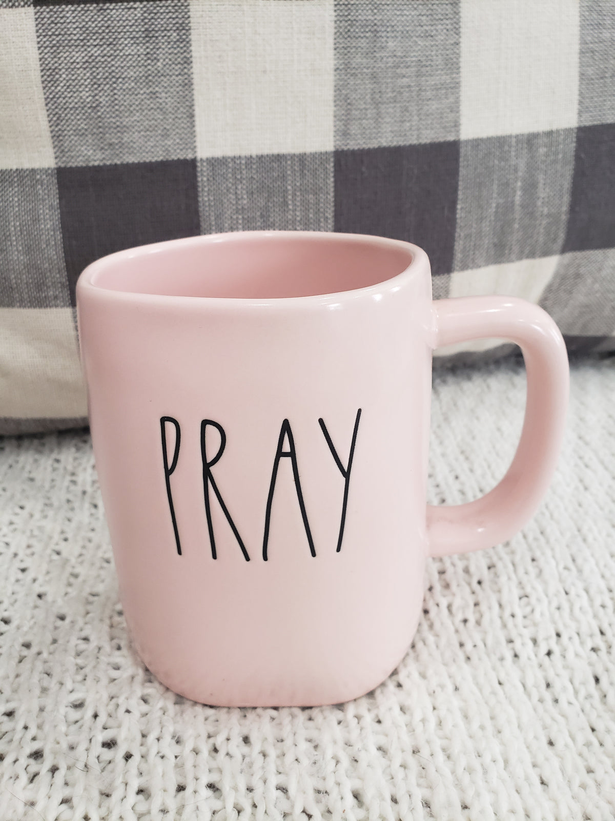 Rae Dunn &quot;Pray&quot; Powder Pink Mug Collection