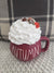 Rae Dunn "Autumn" Maroon Pumpkin Mug & Pip Posh Design Faux Sweet Décor White Whipped Topper Fall Collection