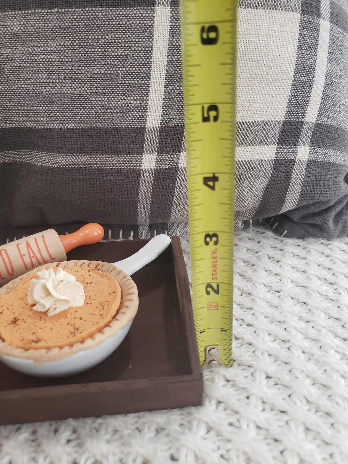 Pip Posh Design Faux Sweet Décor Mini Pumpkin Pie Tray Bundle Set of 4