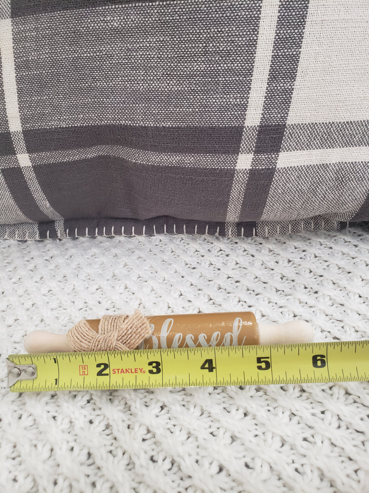 Pip Posh Design Faux Sweet Décor Mini Blessed Rolling Pin &amp; Whipped Mini Pie Bundle Set of 2