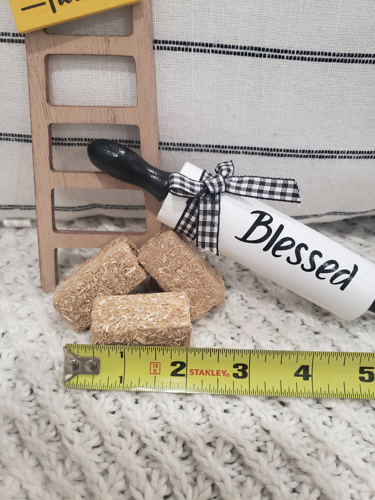 Pip Posh Design Faux Sweet Décor Sunflower Fields &amp; Blessed Mini Tier Bundle