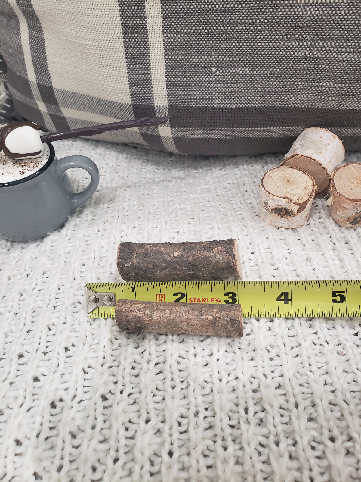 Pip Posh Design Faux Sweet Décor Mini Gray Hot Chocolate Marshmallow Tier Décor Bundle