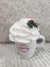 Pip Posh Design Faux Sweet Décor "Merry" White Mini Mug & Mistletoe Topper Holiday Collection