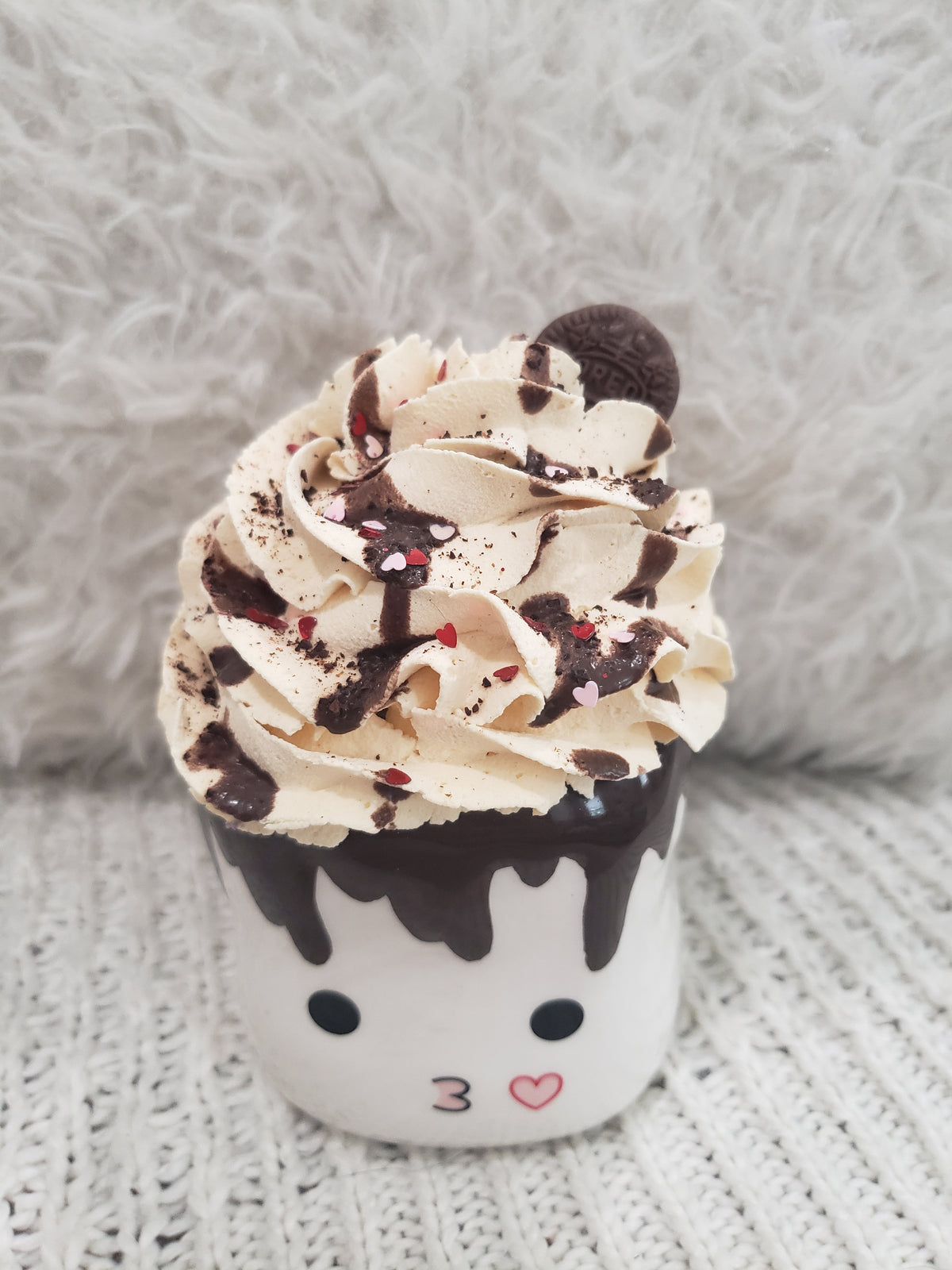 Pip Posh Design Faux Sweet Décor Mini Marshmallow Mug &amp; Ivory Oreo Cookie Whipped Topper