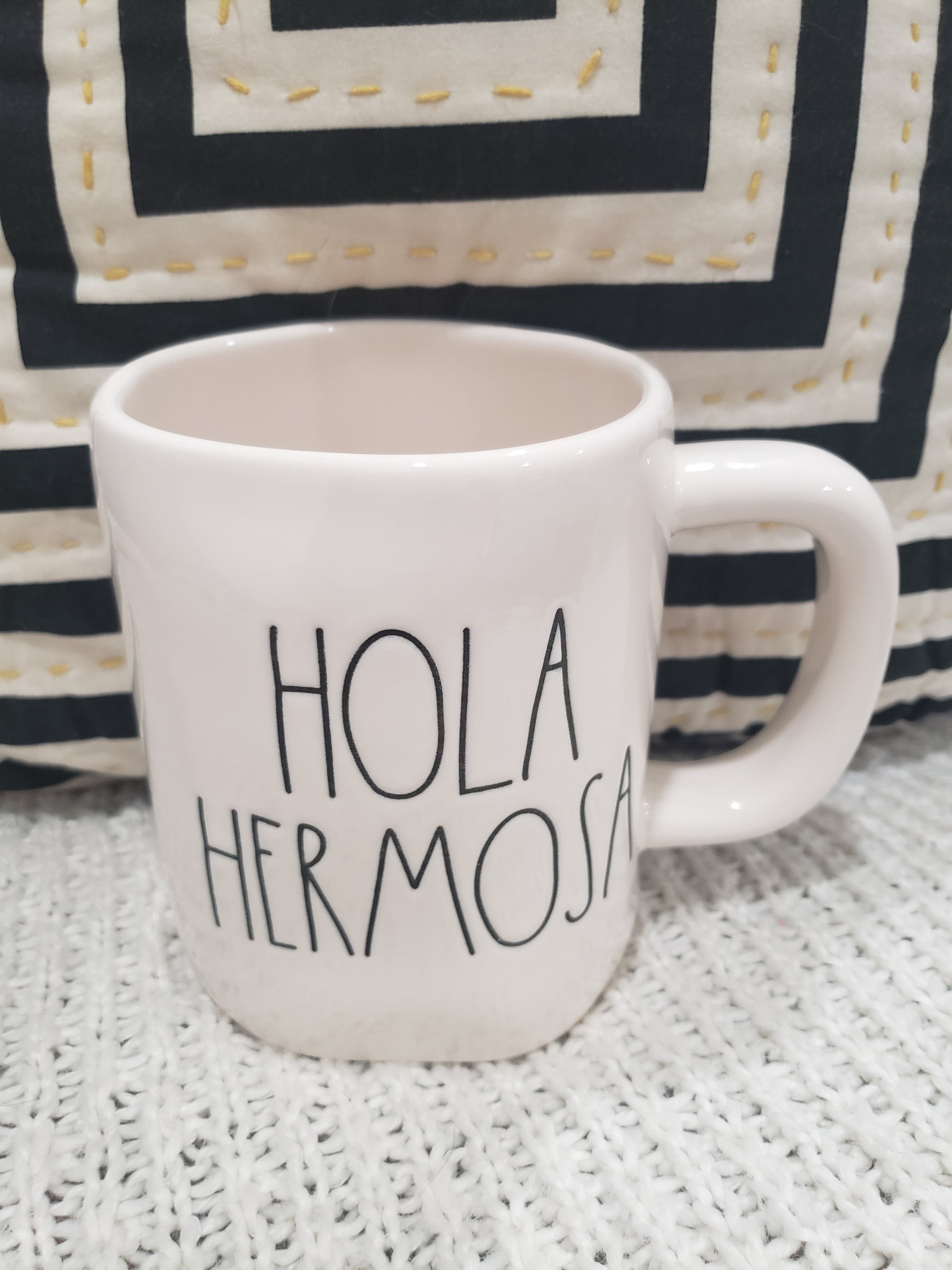 Rae Dunn "Hola Hermosa" White Mug Collection