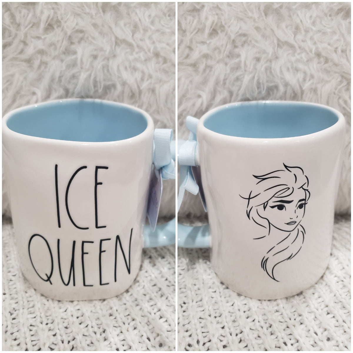 Rae Dunn &quot;Ice Queen&quot; Double Sided Elsa Mug Disney&#39;s Princess Frozen Collection