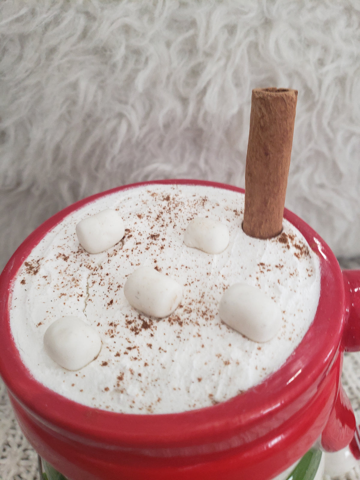 Pip Posh Design Faux Sweet Décor Snowman Mug &amp; Cinnamon Hot Chocolate Topper Holiday Collection