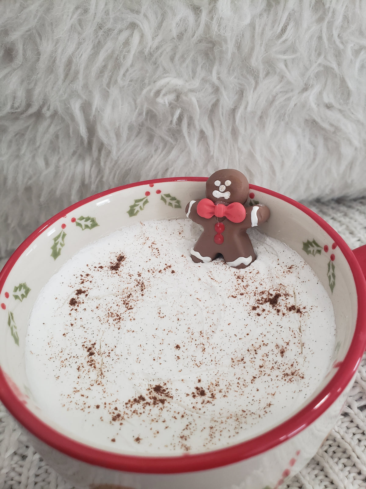 Pip Posh Design Faux Sweet Décor Gingerbread Man Mug &amp; Hot Chocolate Topper Holiday Collection