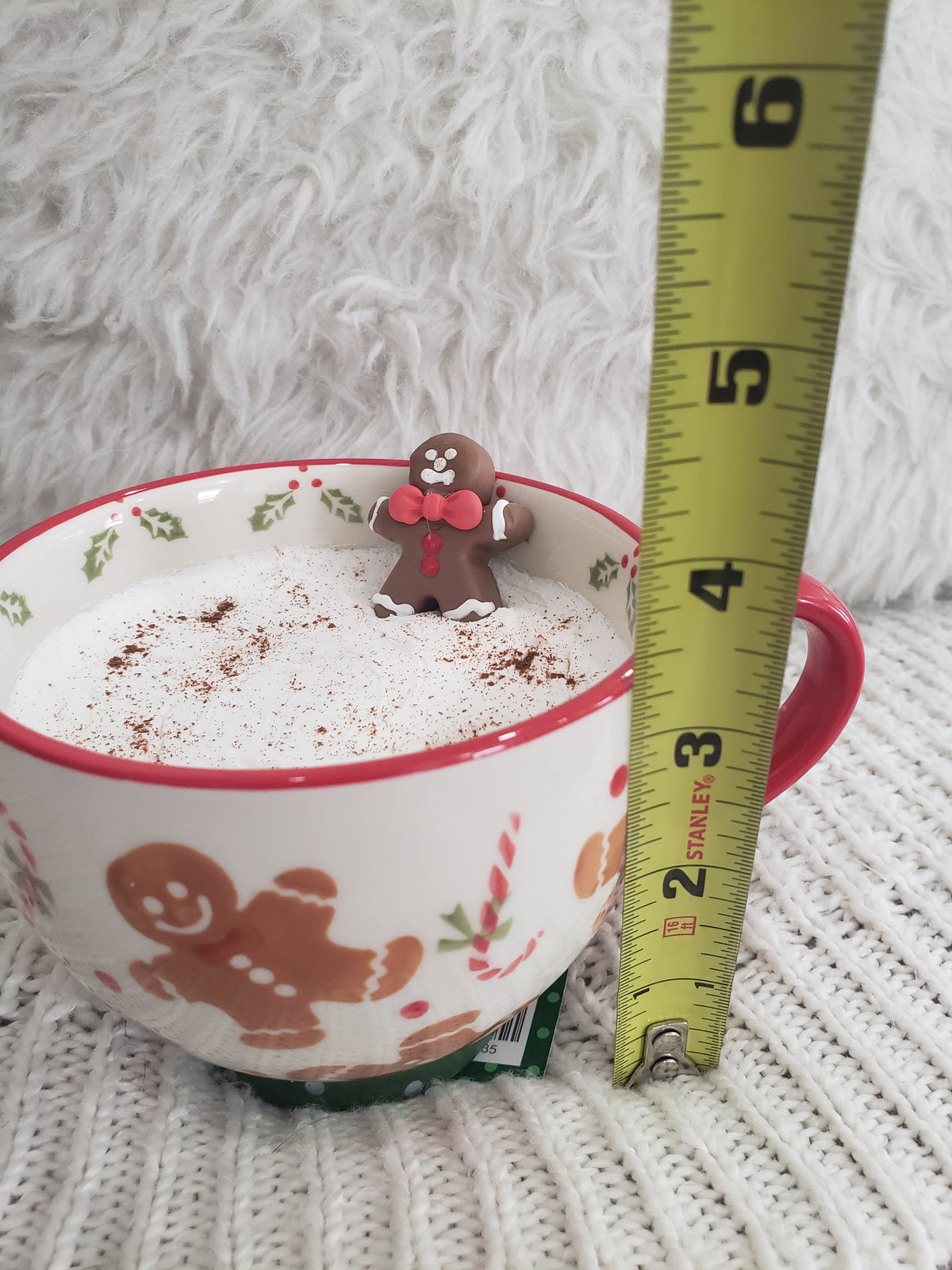 Pip Posh Design Faux Sweet Décor Gingerbread Man Mug &amp; Hot Chocolate Topper Holiday Collection
