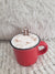 Pip Posh Design Faux Sweet Décor Mini Red Mug & Gingerbread Man Hot Chocolate Topper Holiday Collection