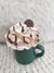 Pip Posh Design Faux Sweet Décor Mini Green Mug & Swirled Oreo Cookie Topper