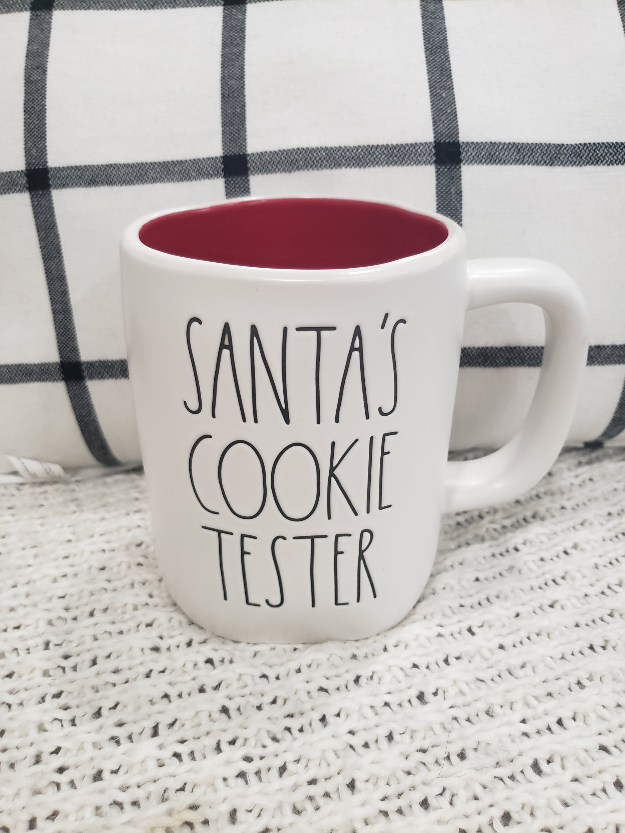 Rae Dunn "Santa's Cookie Tester" Mug Holiday Collection