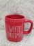 Rae Dunn "White Christmas" Red Mug Holiday Collection