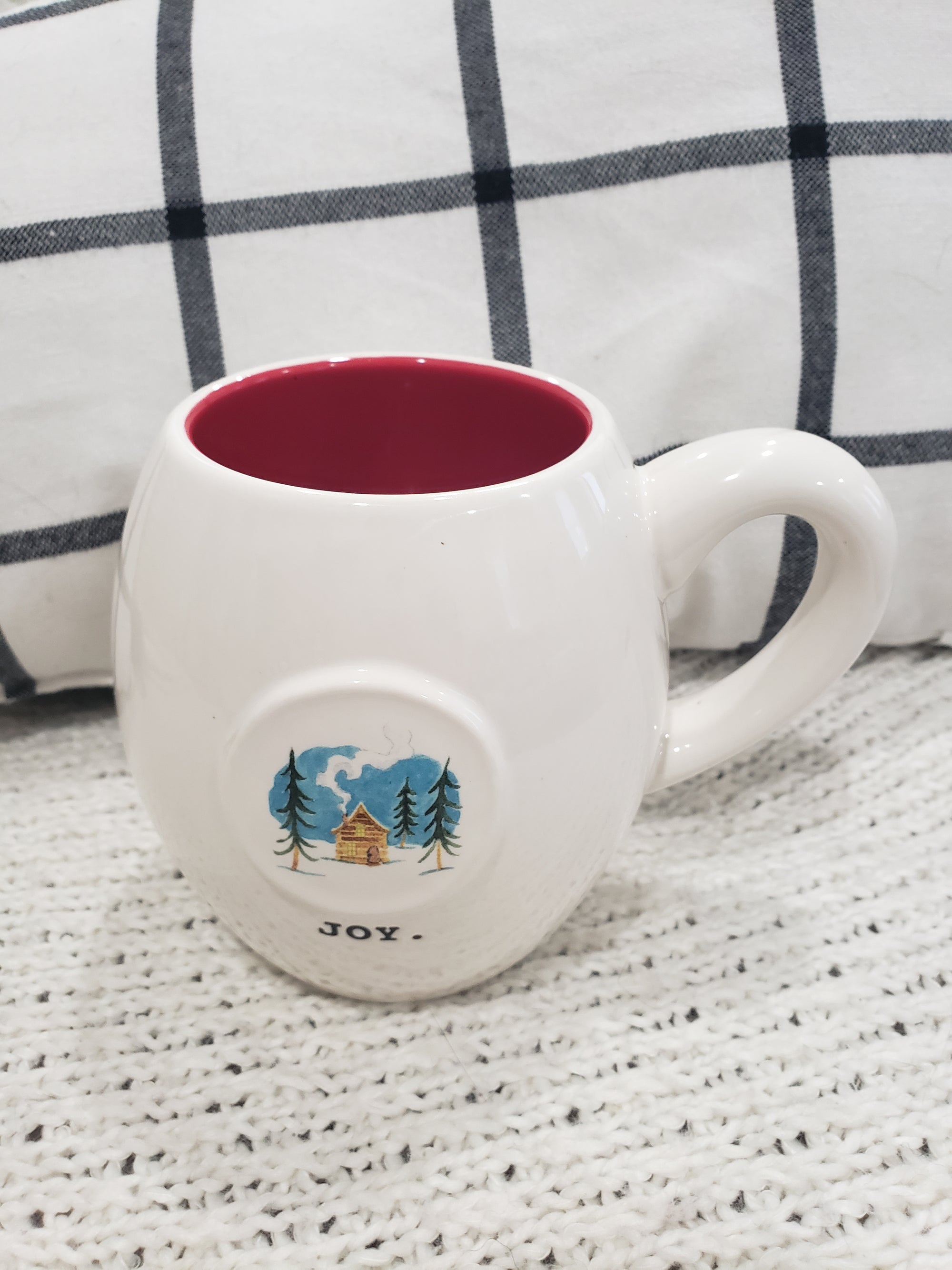 Rae Dunn "Joy" Winter Cabin Mug Collection