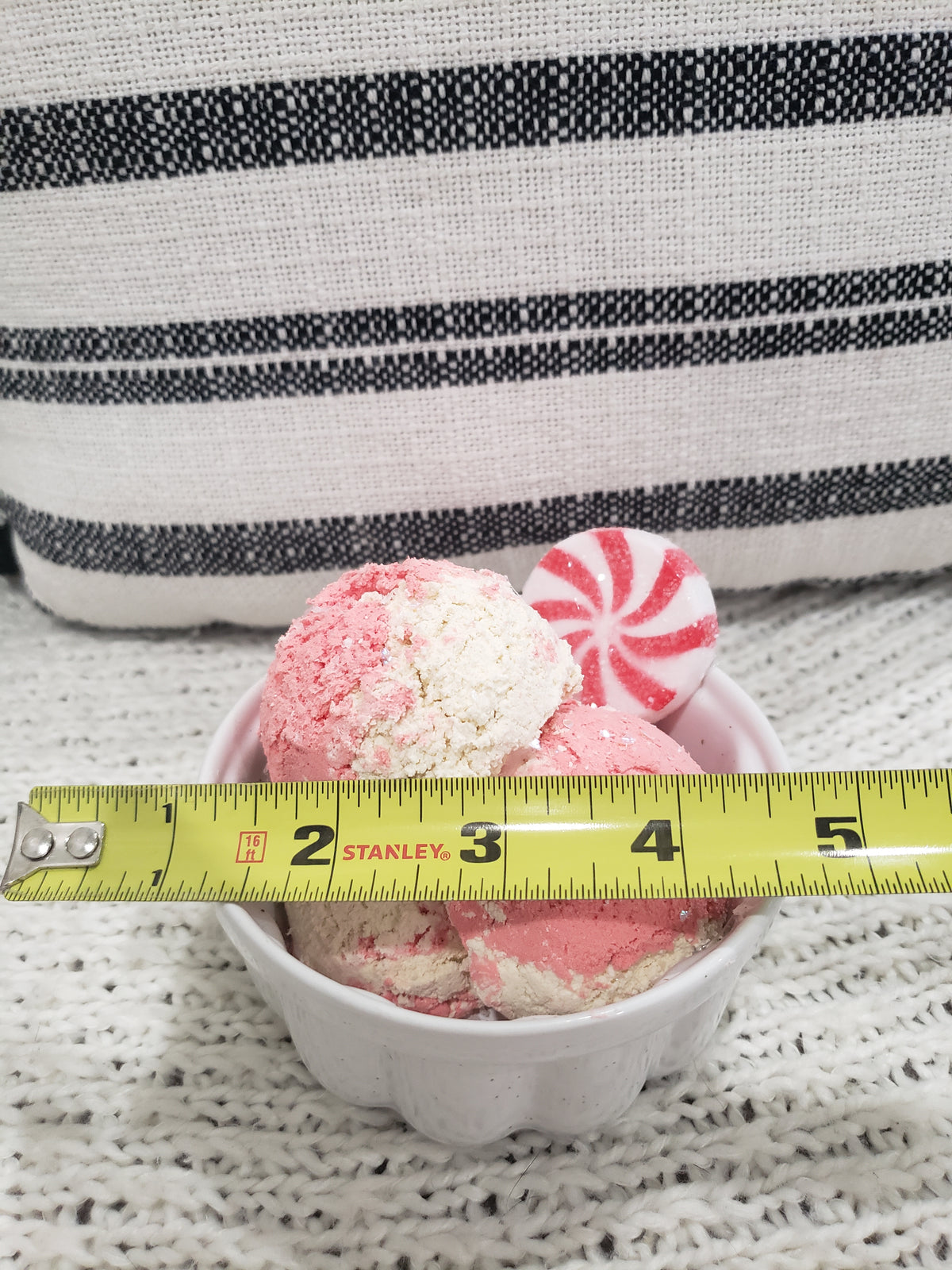 Pip Posh Design Faux Sweet Décor Peppermint Mini Dessert Bowl Holiday Collection