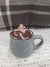 Pip Posh Design Faux Sweet Décor Gray Mini Mug & Hot Chocolate Gingerbread Man Topper Holiday Collection