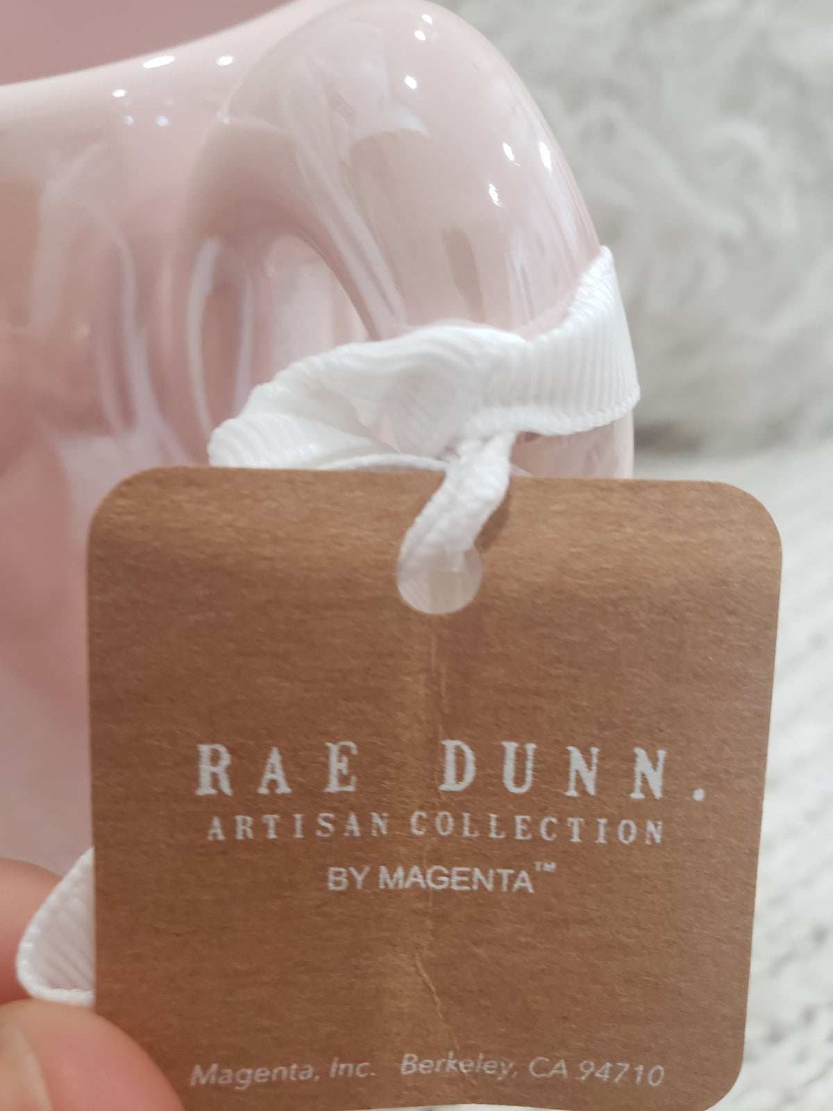 Rae Dunn &quot;Pixie Dust&quot; Pink Iridescent Tinker Bell Double Sided Mug Disney&#39;s Peter Pan Collection