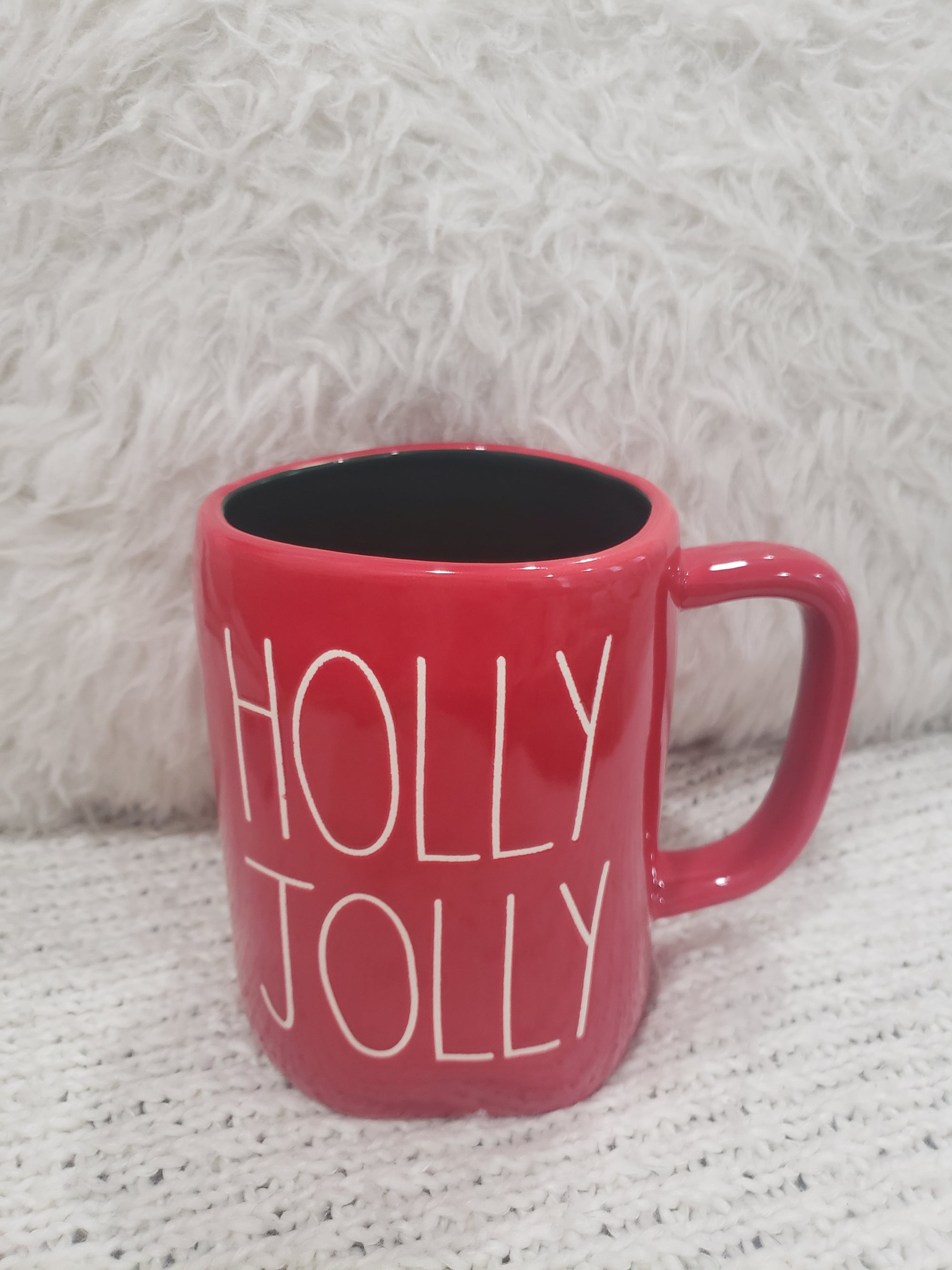 Rae Dunn "Holly Jolly" Red Mug Holiday Collection