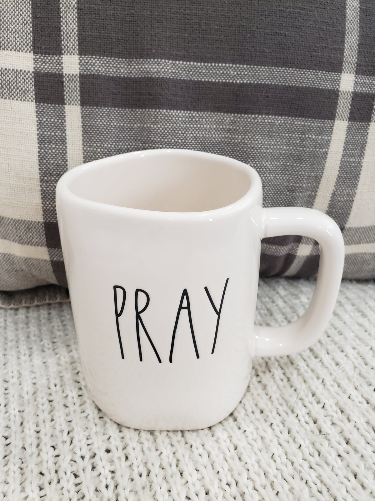 Rae Dunn &quot;Pray&quot; White Mug Faith Collection