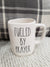 Rae Dunn "Fueled By Prayer" White Mug Faith Collection