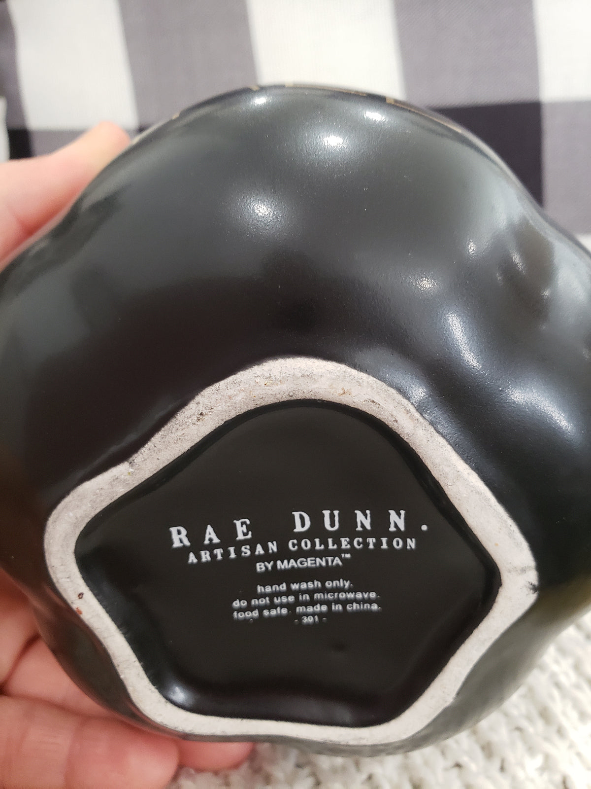 Rae Dunn &quot;Fall&quot; Black Pumpkin Mug &amp; Pip Posh Design Faux Sweet Décor Ivory Whipped Topper Fall Collection