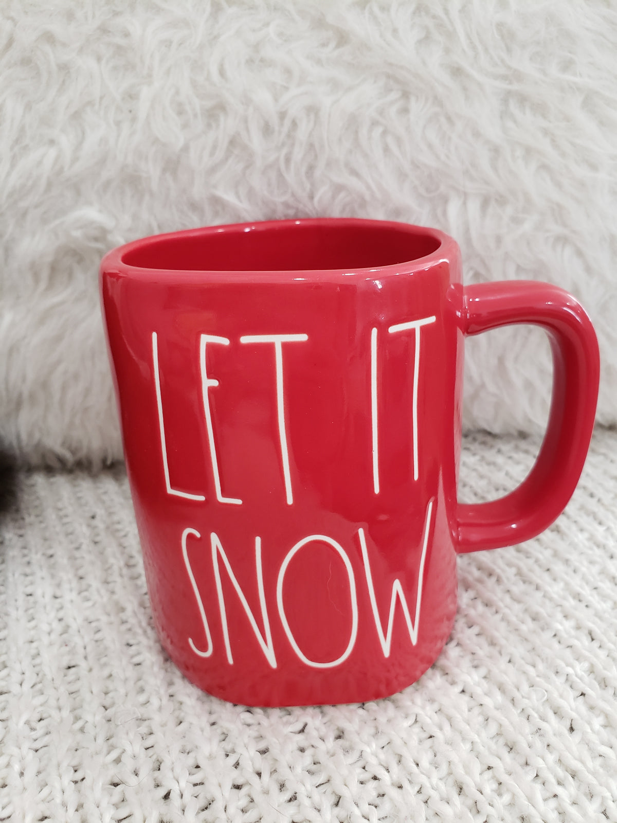 Rae Dunn &quot;Let It Snow&quot; Red Mug Holiday Collection