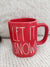 Rae Dunn "Let It Snow" Red Mug Holiday Collection