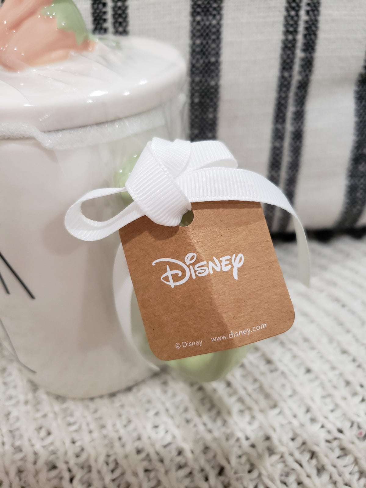 Rae Dunn &quot;Tinker Bell&quot; Mug &amp; Tinker Bell Mug Topper Disney&#39;s Peter Pan Collection