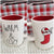 Rae Dunn "Warm & Cozy" Peppermint Stocking Double Sided Mug Holiday Collection