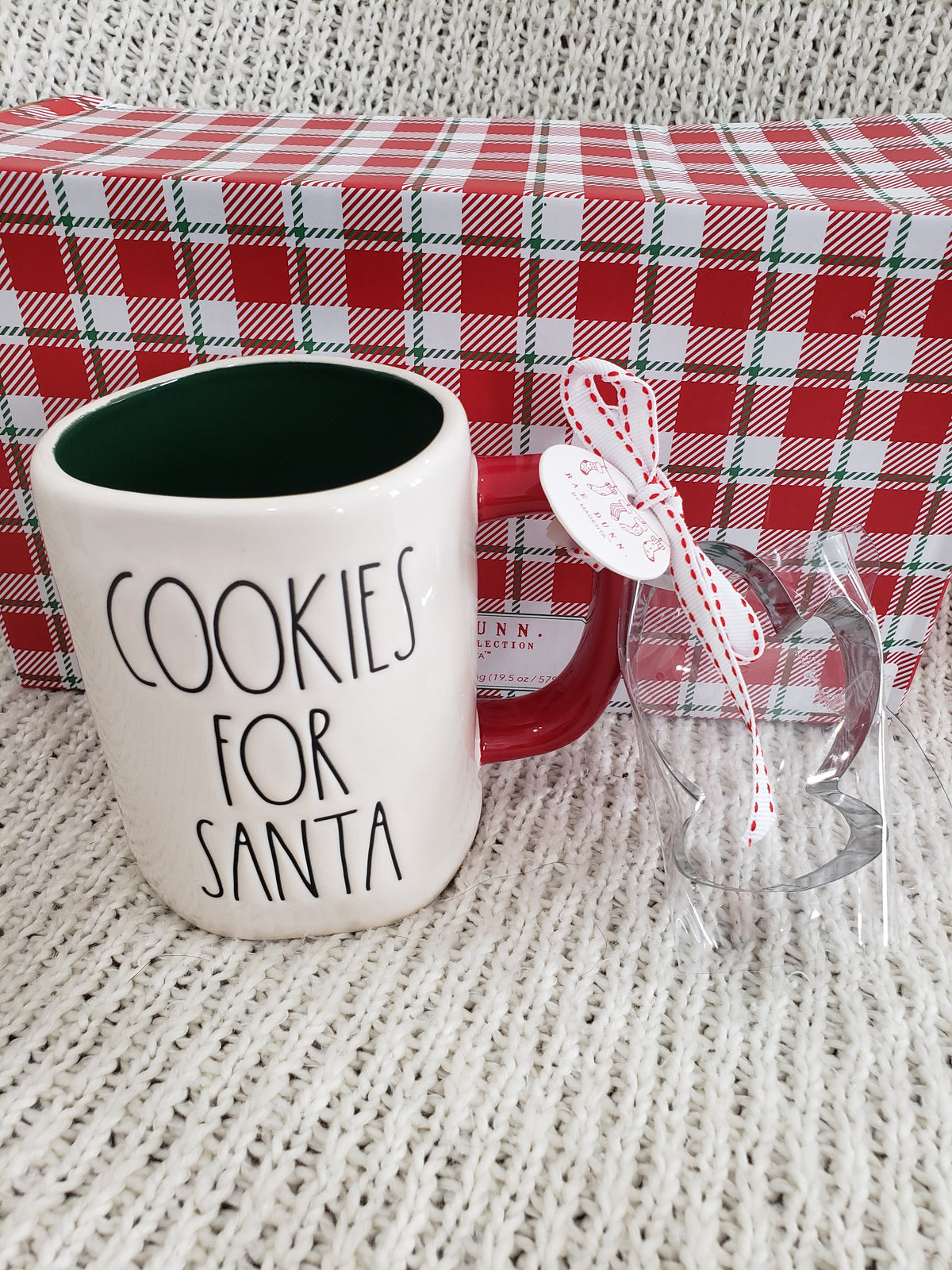 Rae Dunn &quot;Cookies For Santa&quot; Mug &amp; Cookie Cutter Holiday Collection