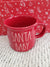 Rae Dunn "Santa Baby" Red Camper Mug Holiday Collection