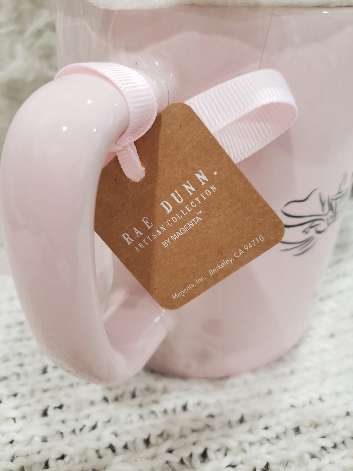 Rae Dunn &quot;Sleeping Beauty&quot; 3 Fairies Pink Double Sided Mug &amp; Crown Topper Disney&#39;s Princess Collection