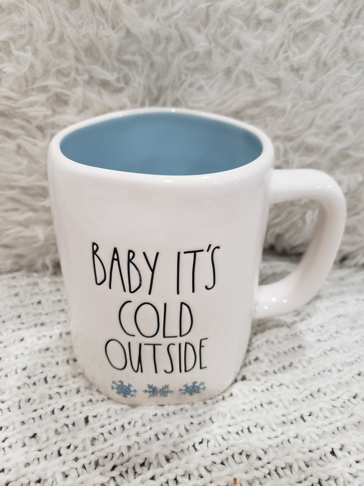 Rae Dunn &quot;Baby It&#39;s Cold Outside&quot; Snowflake Mug Holiday Collection