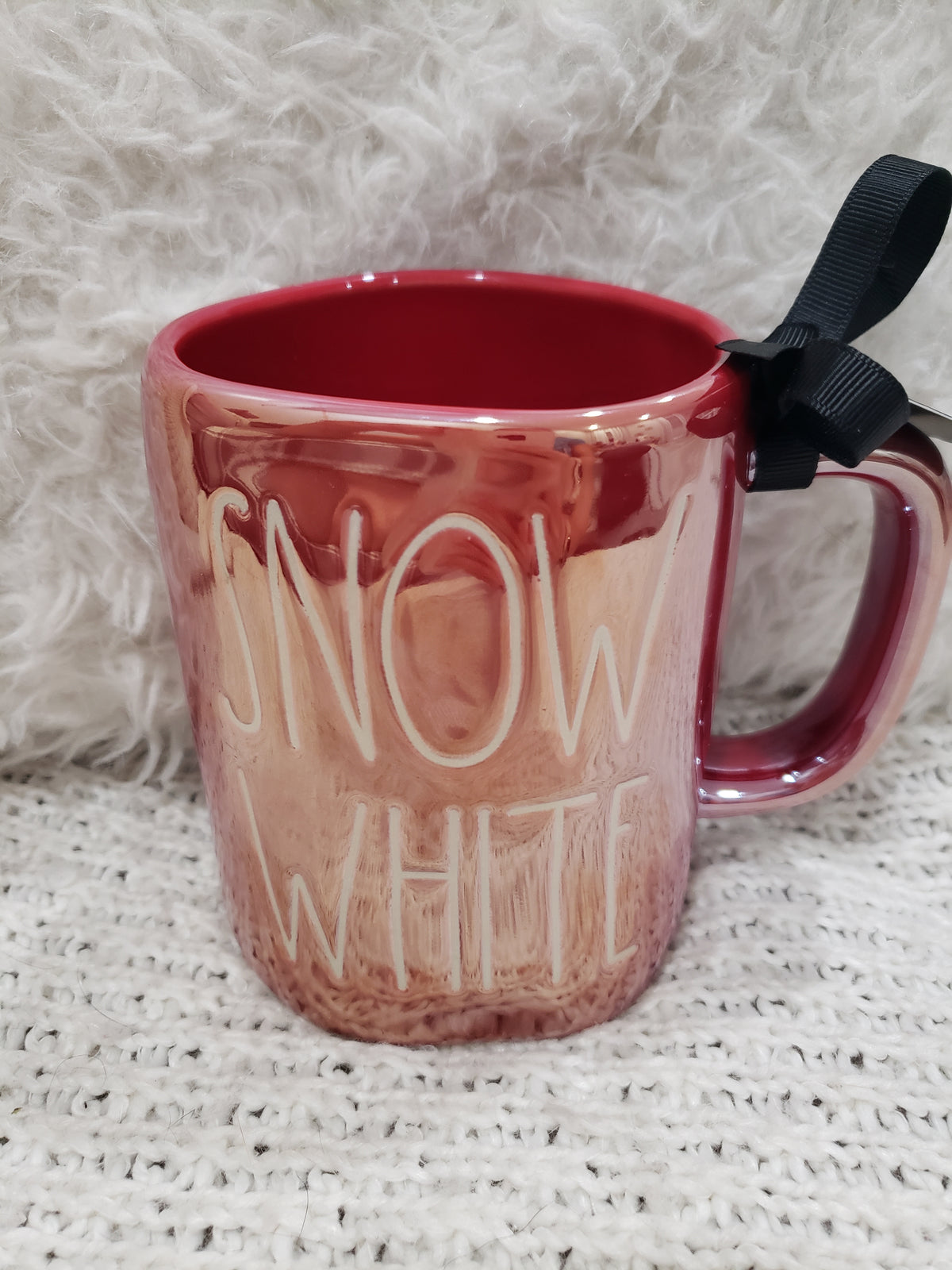 Rae Dunn &quot;Snow White&quot; Red Iridescent Mug Disney Princess Collections