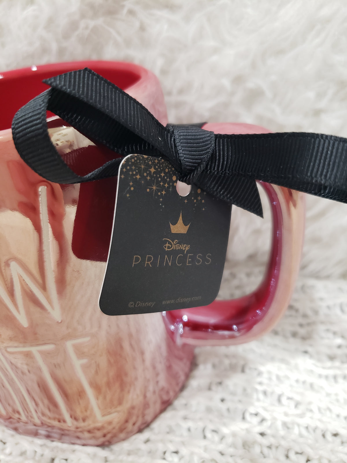 Rae Dunn &quot;Snow White&quot; Red Iridescent Mug Disney Princess Collections