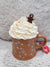 Pip Posh Design Faux Sweet Décor Gingerbread Man Mug & Ivory Whipped Topper Holiday Collection