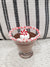 Pip Posh Design Faux Sweet Décor Chocolate Peppermint Dessert Glass Holiday Collection