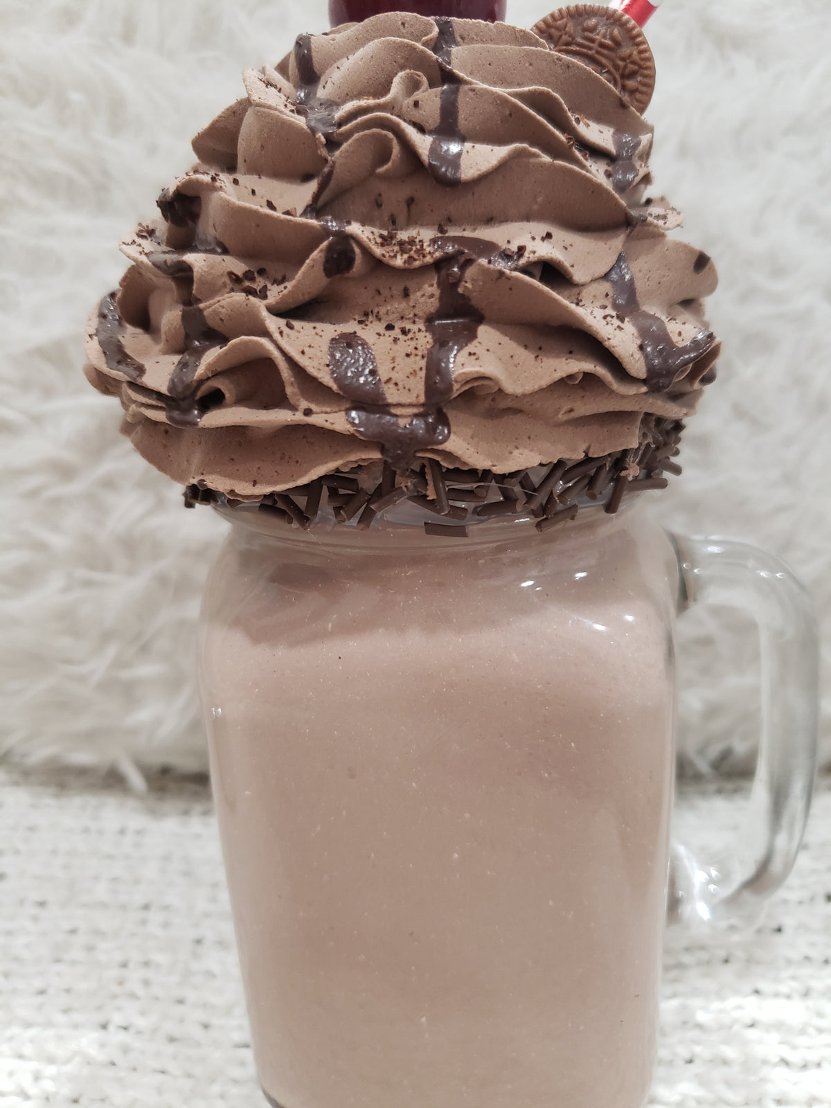 Pip Posh Design Faux Sweet Décor  Chocolate Cherry Whipped Milk Shake Collection