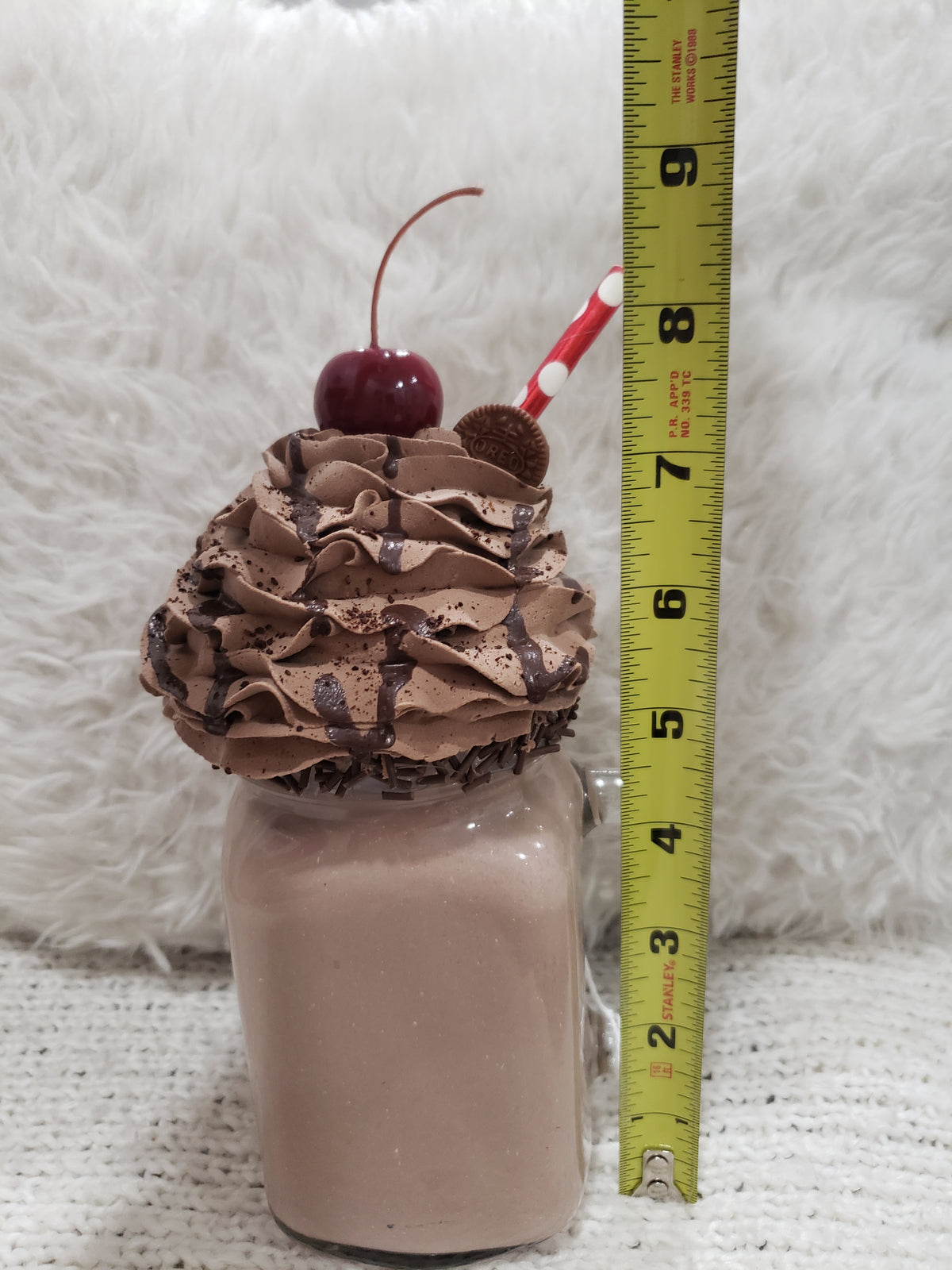 Pip Posh Design Faux Sweet Décor  Chocolate Cherry Whipped Milk Shake Collection