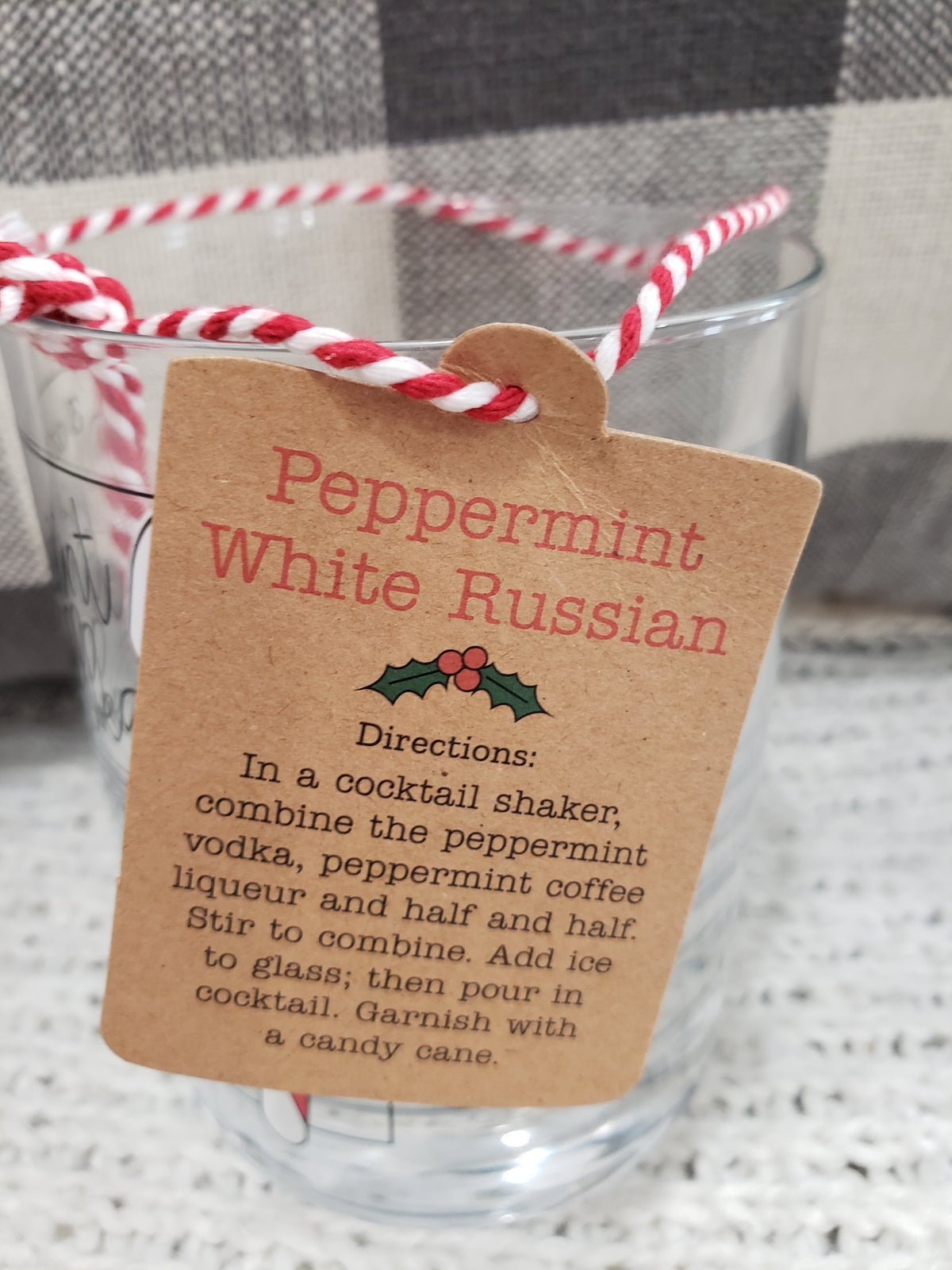 Mud Pie White Russian Peppermint Vodka Recipe Glass Holiday Collection