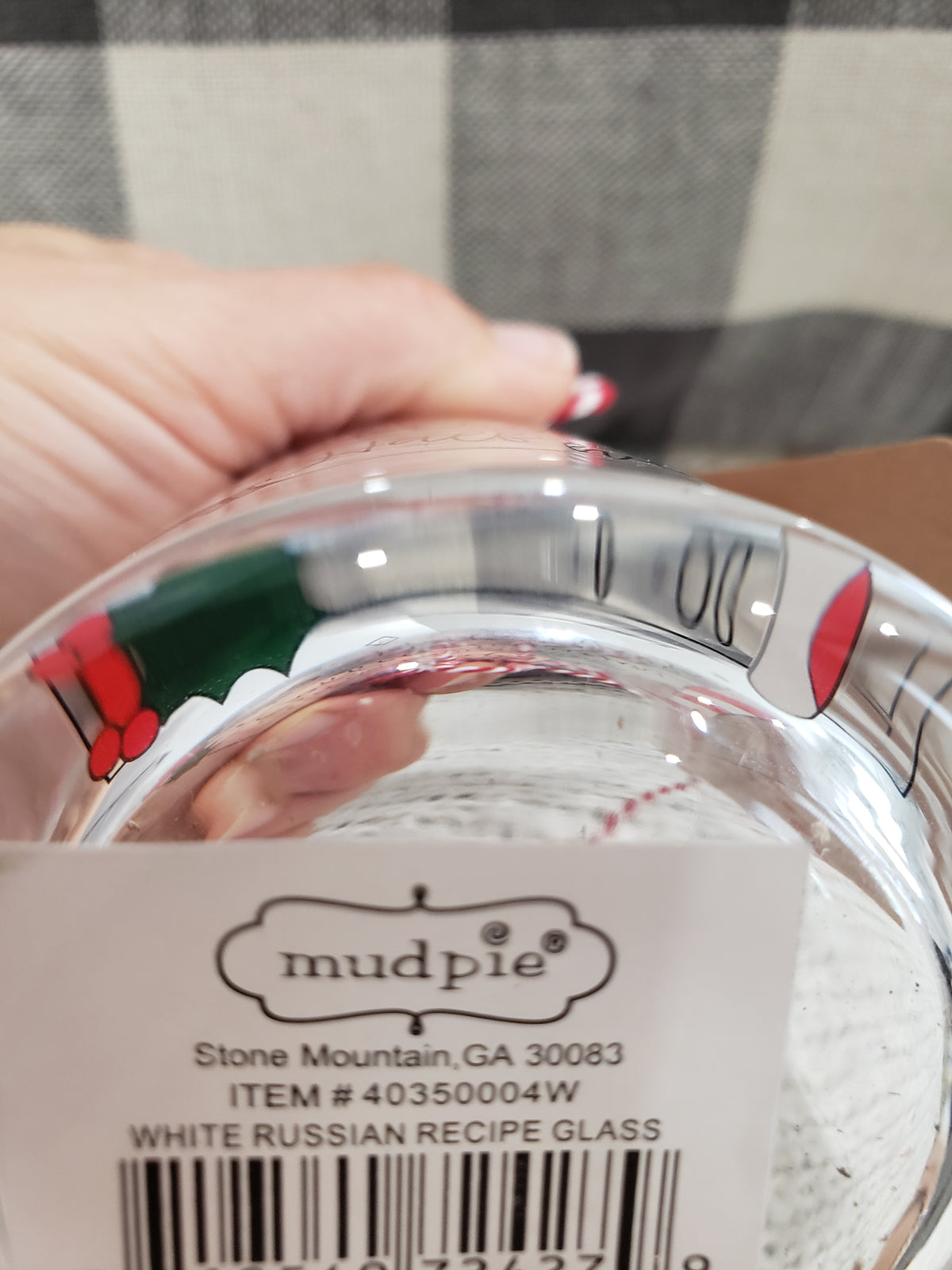 Mud Pie White Russian Peppermint Vodka Recipe Glass Holiday Collection