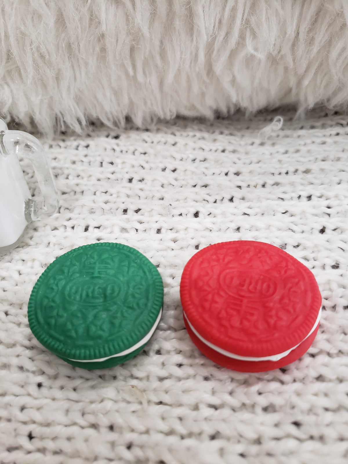 Pip Posh Design Faux Sweet Décor Mini Milk &amp; Oreo Cookies Holiday Collection