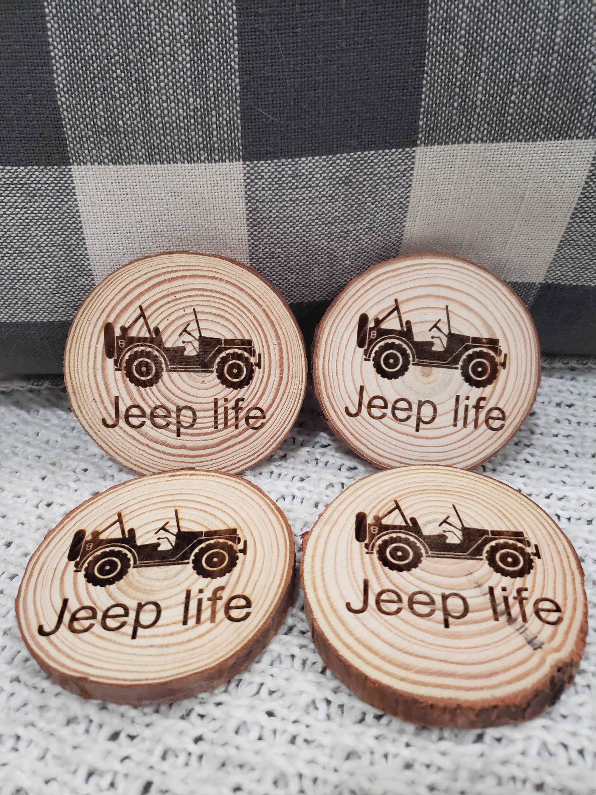 Pip Posh Design "Jeep Life" Jeep Coasters Set of 4