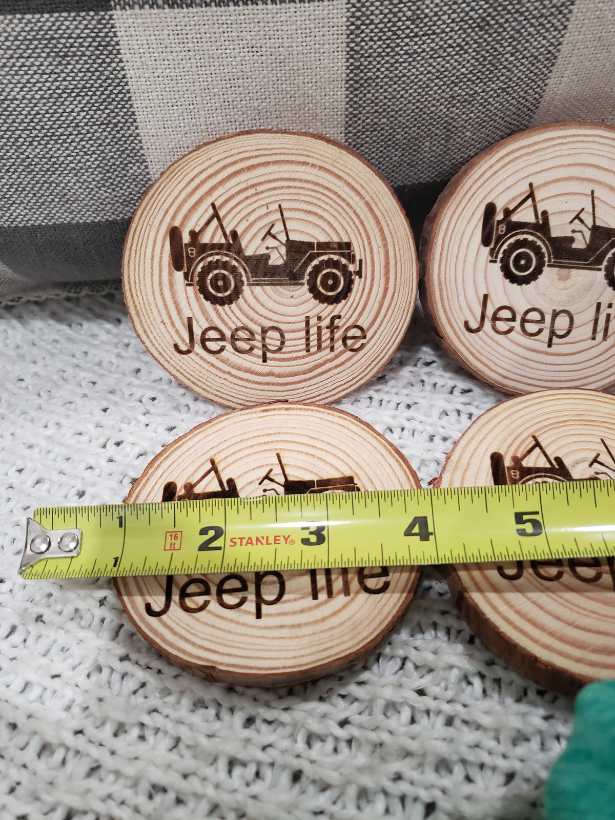 Pip Posh Design &quot;Jeep Life&quot; Jeep Coasters Set of 4