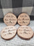 Pip Posh Design "Faith Can Move Mountains" Wooden Coasters Set of 4