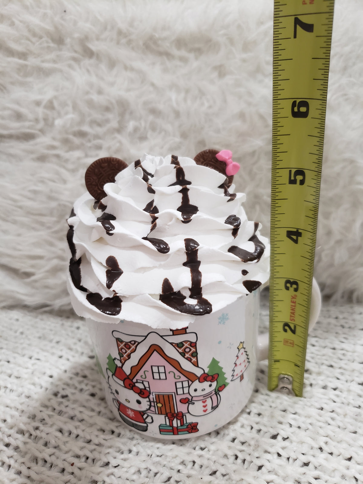 Pip Posh Design Faux Sweet Décor Hello Kitty Christmas Mug &amp; Oreo Cookie Whipped Topper Holiday Collection