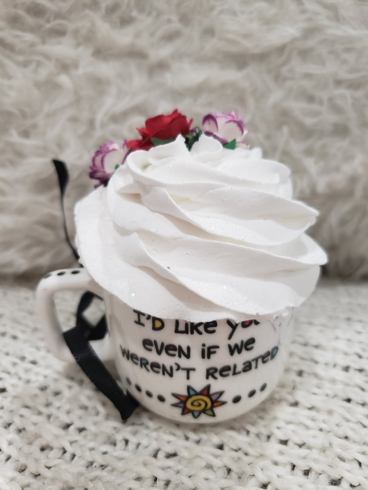 Pip Posh Design Faux Sweet Décor &quot;Aunt&quot; Mini Double Sided Mug &amp; Whipped Topper Collection
