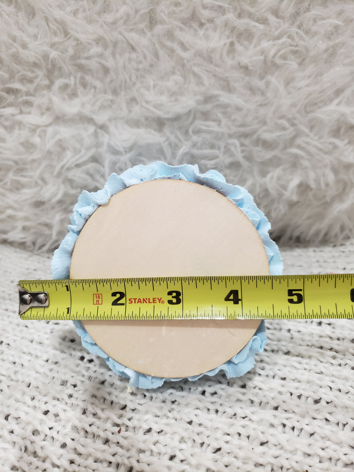 Pip Posh Design Faux Sweet Décor Whipped Blue Silver Star Mug Topper