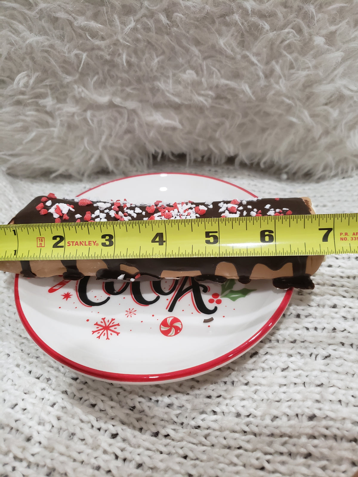 Pip Posh Design Faux Sweet Décor Chocolate Peppermint Log Holiday Collection