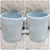 Rae Dunn "Snow Day" Powder Blue Double Sided Snowflake Mug Holiday Collection.